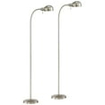 thumbnail image 2 of 360 Lighting Ridley Modern 61" Tall Standing Floor Lamps Set of 2 Lights Gooseneck Adjustable Silver Metal Satin Nickel Finish, 2 of 7