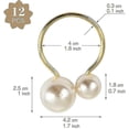 thumbnail image 2 of Juego de 12 servilleteros de perla, porta servilletas dorados para ocasiones formales o informales., 2 of 5