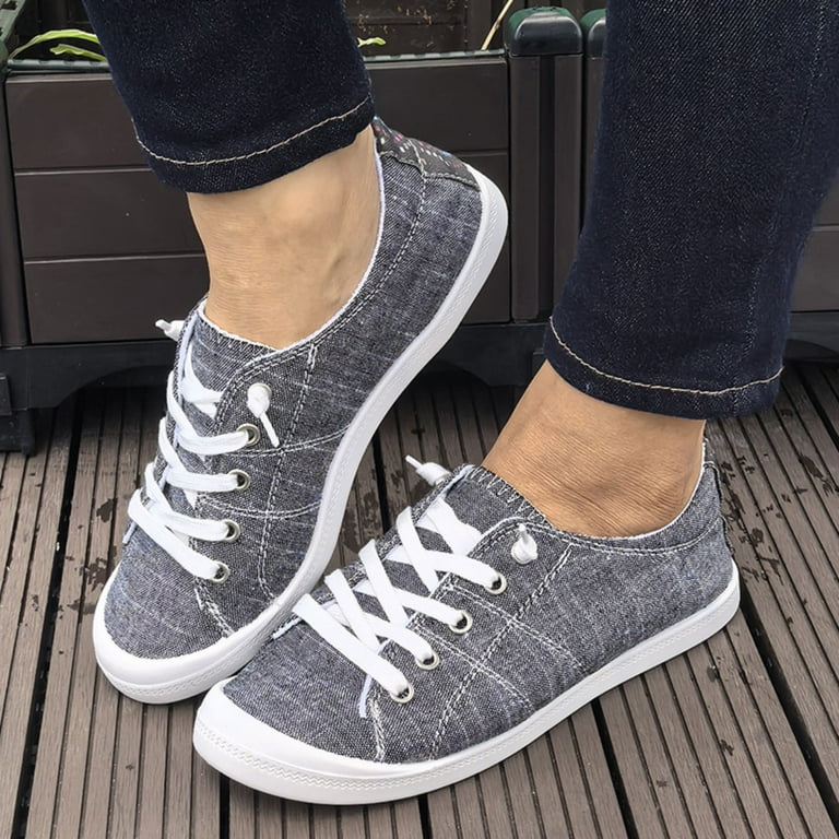 Grey canvas sneakers womens online