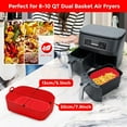 thumbnail image 2 of LAICAIW 2 PCS Air Fryer Silicone Liners, 10 QT Reusable Rectangular Air Fryer Silicone Basket Insert Pot Baking Tray Accessories for Ninja DZ401 DZ550 | Non-stick | Easy Cleaning | Food Grade |Heat, 2 of 7