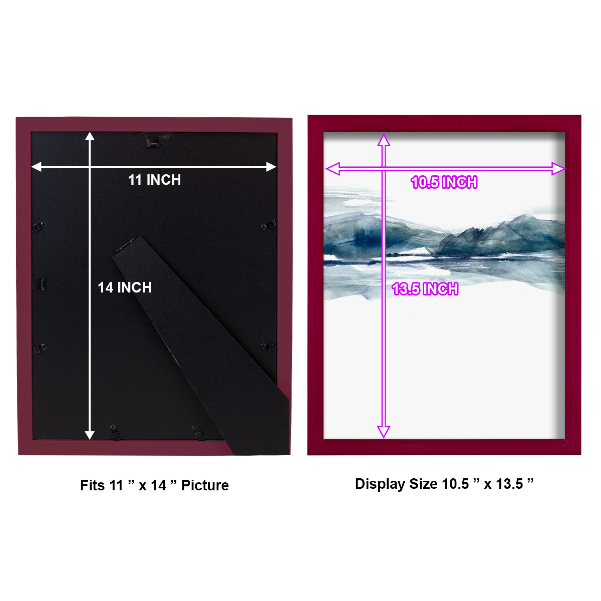 Stark Horizon II - Framed Print w/glass - Cherry Red