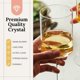 thumbnail image 2 of Set of 4 Stemmed Glasses for Different Wines - Elegant Crystal Glasses, Hand Blown, Capacity 50cl - Elegant Tasting Glass for White or Red Wine, 2 of 5