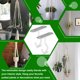 thumbnail image 4 of Eigraketly Ganchos de techo de hierro de 2 piezas, fácil instalación, gancho de pared de soporte con revestimiento resistente al óxido y carga Herramientas y ferretería Blanco, 4 of 6
