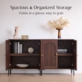 thumbnail image 3 of SinCiDo Modern TV Stand for TVs up to 65", Wood Entertainment Center w/Adjustable Shelves, 61.75‬"W Media Console Cabinet for Living Room, 3 of 7