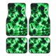 thumbnail image 1 of Balery Green Tie Dye Juego de 4 Alfombrillas para Auto, Revestimientos de Caucho Resistente, Diseño Antideslizante, 1 of 7