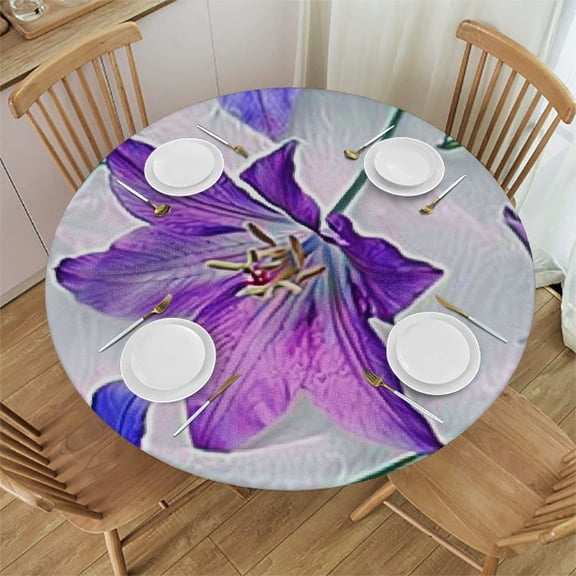 HAOXIT Fitted Tablecloth, , for Kitchen Dining, Party, Holiday, Christmas, , Fits Round Table 31-35