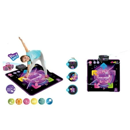 Dance Mat - Dance Mixer Rhythm Step Play Mat - Dance Game Toy Gift for Kids Girls Boys - Dance Pad with LED Lights, Adjustable Volume, Built-in Music