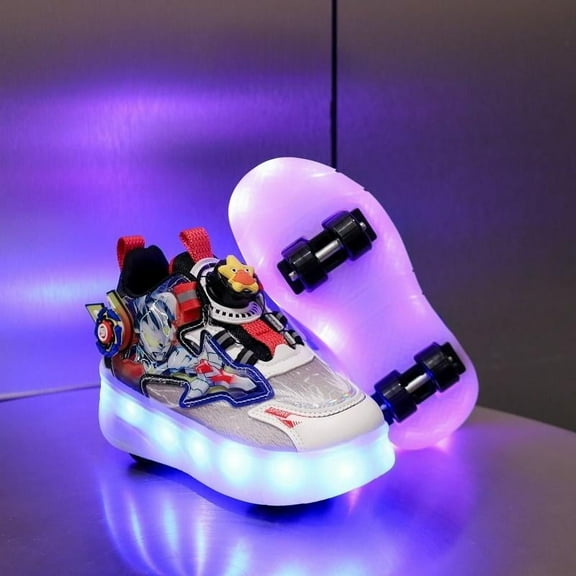 Kids LED Roller Skate Shoes with Wheel Light up Roller Shoes Kids Skates Sneakers Gift for Girls Boys Children