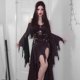 thumbnail image 2 of Negro# JY22304 Vestido 2022 Outumn New Personalidad Dark High Split Flower Halloween Vestido esquí esquí Gafas de esquí, 2 of 4