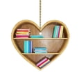 thumbnail image 2 of Home Decor Book Lovers Heart Decorations Reading Books Christmas Decorations Librarian Books Decorations Books Stack Pendants, 2 of 4
