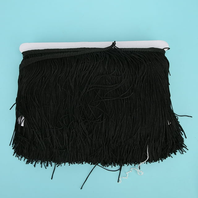 Adorno de encaje, flecos largos de 10 yd y 14 cm, cinta con flecos largos, decoración para vestidos latinos, verdadera excelencia