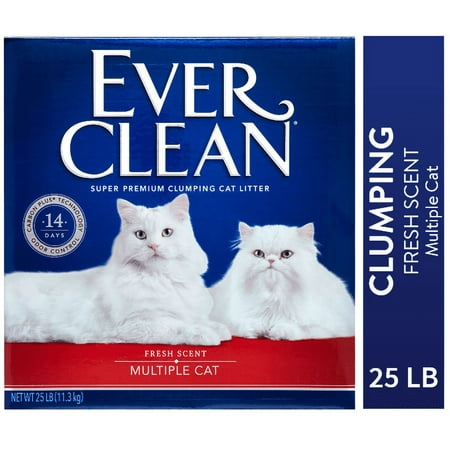 UPC: 0091854712225 | Ever Clean Multi-Cat Scented Cat Litter  25 lb Box