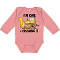 thumbnail image 3 of Inktastic I'm 1 and Crushing It Construction 1st Birthday Boys or Girls Long Sleeve Baby Bodysuit, 3 of 5