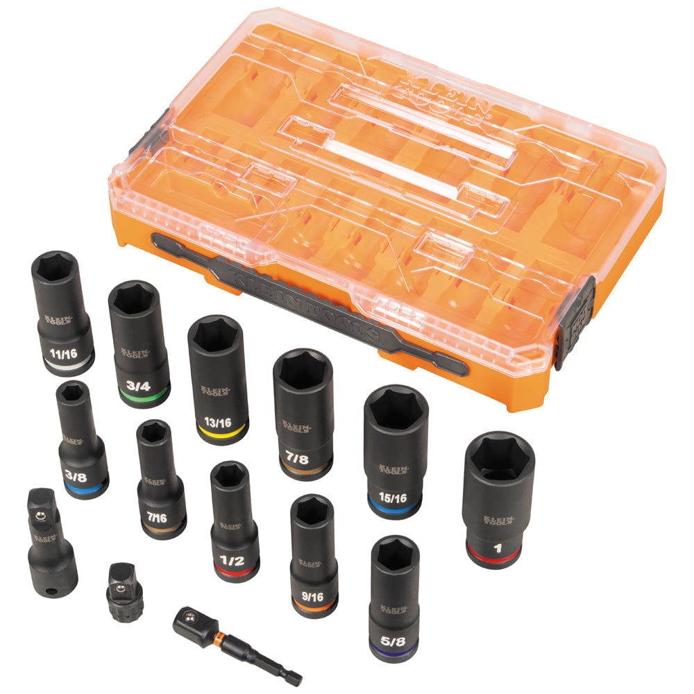 Klein Tools Knect Sae Impact Socket Set, 14 Pc