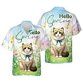 thumbnail image 3 of Siamese Hello Spring Time Flower Floral Nature Hawaiian Shirt Breathable Summer Unisex Merch Cat Lover Kitten Owner Gifts - 02031, 3 of 6