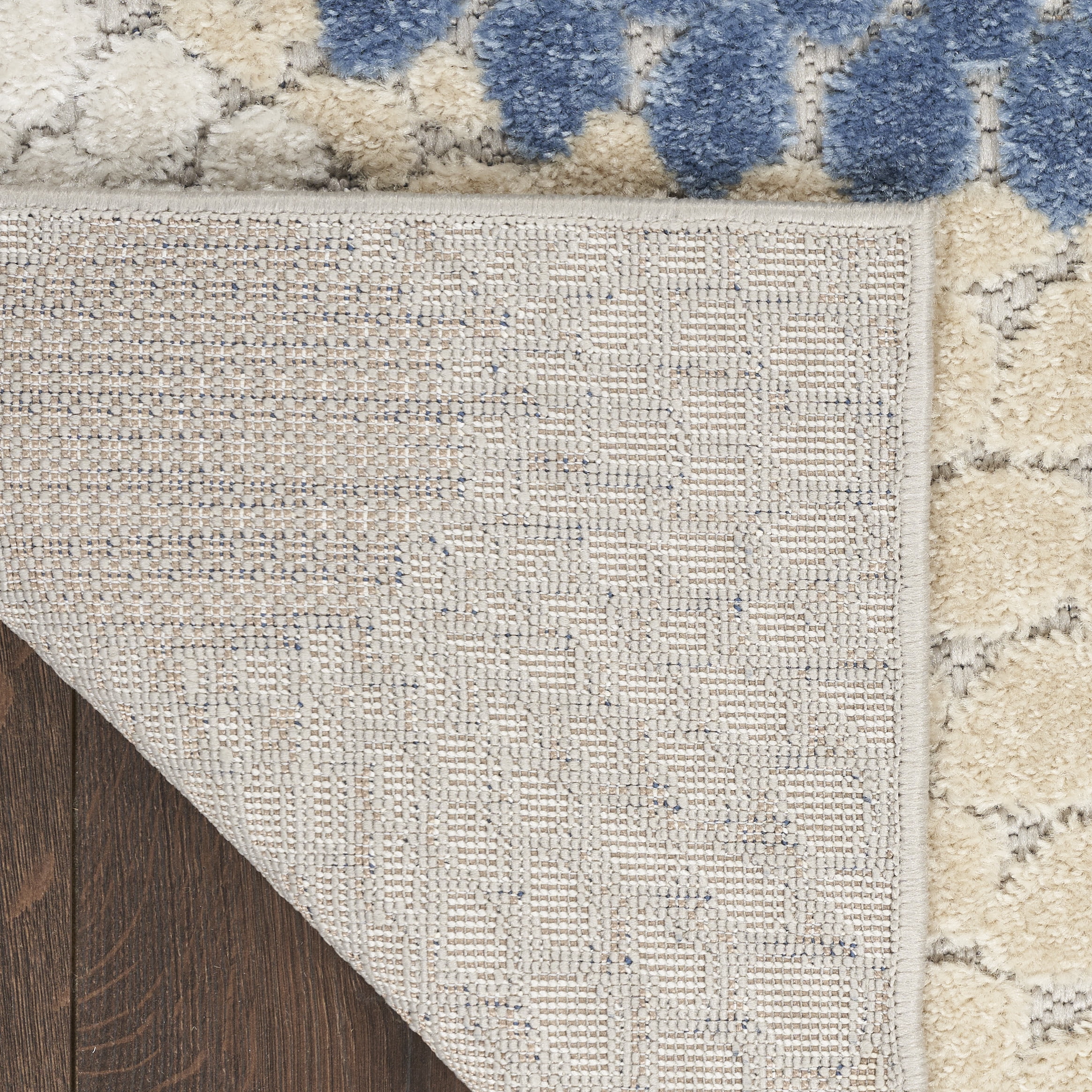 Nourison Aloha Indoor/Outdoor Blue/Grey 6' x 9' Area Rug, (6x9)