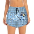 thumbnail image 4 of Lsque Bluey Printed Women's Running Shorts with Liner Pockets,Elastic Quick Dry Workout Athletic Gym Yoga Shorts,Womens High Waist Shorts-Small, 4 of 9