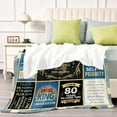 thumbnail image 4 of 80th Birthday Blanket, Best Gifts For 80 Year Old Men, Happy 80th Birthday Gift Ideas, Unique Mens Throw Blanket Decorations Gifts For Birthday Anniversary Christmas, Warm Flannel Blankets 50x60, 4 of 6