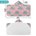 thumbnail image 3 of Toddler Hooded Beach Towel 24x50 Kids Bath Towels Soft Quick Dry for Swim Pool Boys Girls Retro Vintage Palm Tree, 3 of 7