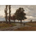 thumbnail image 3 of Josef Willroider 18x14 Black Modern Framed Museum Art Print Titled - Landscape with a Pulling Thunderstorm, 3 of 5