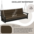 thumbnail image 3 of SDJPOI Outdoor Porch Swing Cushions, 4" Thick 3 Seater swing replacement cushions, 63'' Waterproof Bench Cushions with Backrest & Ties for Patio Furniture, 3 of 7