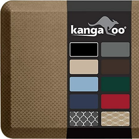 KANGAROO 3/4 Thick Superior Comfort Stain Resistant Floor Rug 39 x 20 Gray
