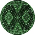 thumbnail image 1 of Ahgly Company Indoor Round Persian Emerald Green Traditional Area Rugs, 3' Round, 1 of 4