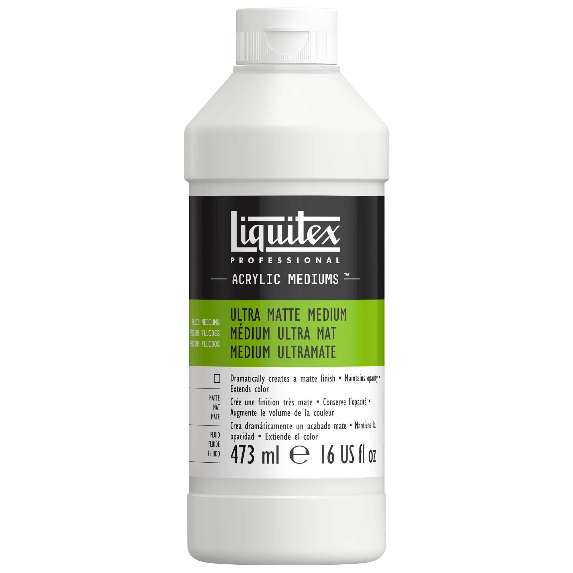 Liquitex Ultra Matte Fluid Medium, 16 oz.