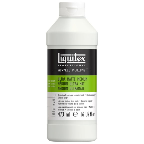 Liquitex Ultra Matte Fluid Medium, 16 oz.
