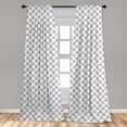 thumbnail image 5 of Ambesonne Tribal Curtains, Arrows Black and White, Pair of 28"x84", Charcoal Grey, 5 of 5