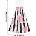 thumbnail image 3 of SKYSONIC 2 PCS 2 PCS Microfiber Hand Towels, Black Stripe Heart Soft Absorbent Kitchen Hand Towels with Loop, Quick Dry Microfiber Cleaning Cloths Bath Hand Towels, 12"x17", 3 of 6