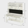 thumbnail image 7 of BALANBO Kids Desk with Hutch and Storage, Solid Wood Study Writing Desk with Drawers and Pegboard for Children, White, 7 of 7