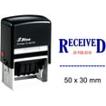 thumbnail image 1 of Shiny Date Stamp Self Inking With Received By Text Ofiice Stationery Rubber Stamper S-827D, 1 of 4