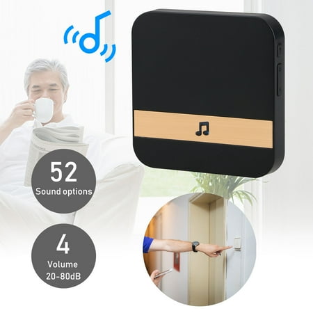 Ding Dog Bells - Home Indoor 52-Tunes Chime Ding dong Wireless WiFi Door Bell Receiver