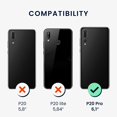 thumbnail image 2 of kwmobile Case Compatible with Huawei P20 Pro Case - Slim Protective TPU Silicone Phone Cover - Black Matte, 2 of 5
