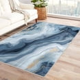 thumbnail image 2 of Marble Style Rug, Watercolor Fluid Texture Area Rug 4x6, Blue Gray Marble Rugs for Bedroom, Rugs Low Pile Washable Stain Resistant Easy Clean for Dining Room, Living Room Soft Carpet Decor ZX&-268, 2 of 7