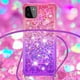 thumbnail image 4 of Funda para Samsung Galaxy A22 5G Brillantina Líquida Divertida Reluciente y con Cristales en Movimiento Cuerpo Cruzado con Cordón Ajustable, 4 of 5