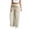 Beige, variant on Women's Side Stripe Pants Drawstring Elastic Waist Straight Leg Relaxed Fit Casual Long Pants with Pockets for Daily Wear and Travel Comfortable Lounge Pants