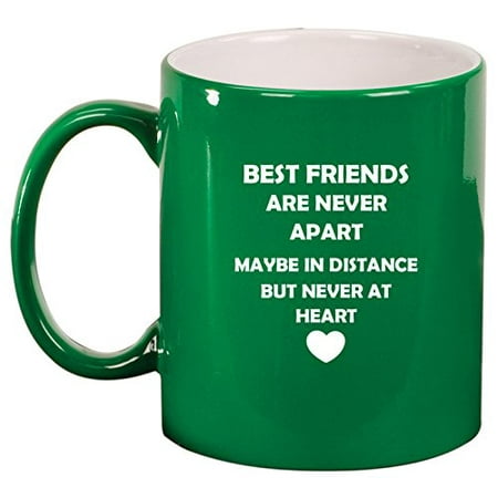Ceramic Coffee Tea Mug Cup Best Friends Long Distance Love (Green Coffee Best Share)