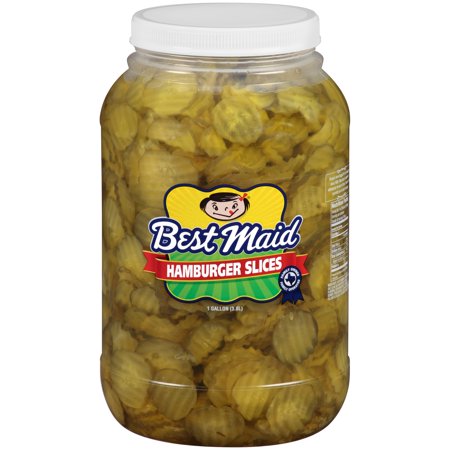 Pickle Slices - Best Maid® Hamburger Slices 1 gal. Plastic Jar