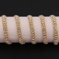 thumbnail image 4 of Xingzhi 1 Yard Rhinestone Close Chain Trim for Jewelry Craft Gold White Diamond, 4 of 9