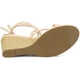 thumbnail image 5 of Sandalias tacón cuña tiras cordones Beige 23.5cm, 5 of 6