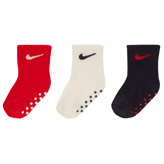 NIKE NO-SLIPToddler Gripper Ankle Socks (3 Pairs) 12-24 Months