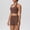 Suit-745Coffee, variant on Gamivast Gym Sets for Women 2 Piece Halter Neck Crop Top & Shorts Workout Outfits High Waist Yoga Activewear Running Sports Fitness Matching Suits