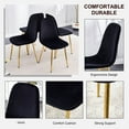 thumbnail image 5 of TesNus Dining Chairs Set of 4, Modern Mid Century Kitchen Chairs, 4PCS, Soft Velvet with Metal Legs for Home Kitchen Dining Chair, 5 of 9