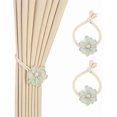 thumbnail image 4 of ABCISI Curtain Ties, Lotus Flower Curtain tiebacks holdbacks Holder for Curtain Decoration in Summer for Bedroom Decorations (Green), 4 of 6