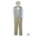 thumbnail image 4 of New Infant Boy & Toddler Khaki Wedding checks Vest Suit Outfits 0.24M, 2T 3T 4T, 4 of 6