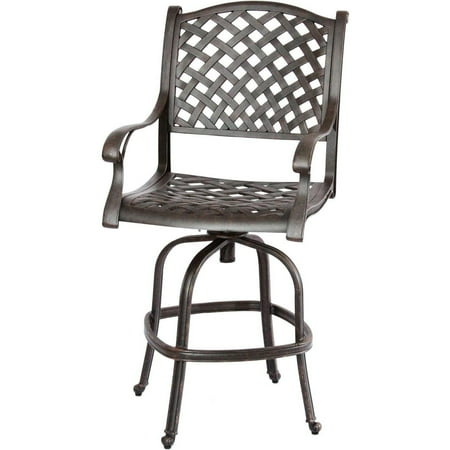 Nassau Patio - Nassau Cast Aluminum Patio Swivel Bar Stool