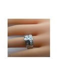 thumbnail image 4 of 2.25ct Princess Cut Cz Engagement Ring Set Sterling Silver Size 10, 4 of 5