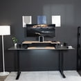 thumbnail image 4 of VIVO Light Wood Adjustable Extra Wide 42" Stand Up Desk Converter, Black Frame, 4 of 5